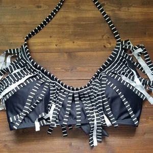 Fringe bathing suit top